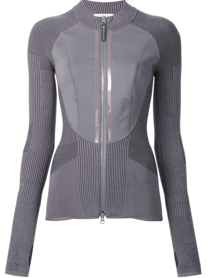 Adidas By Stella Mccartney Knit Cool Jacket, Women's, Size: Xs, Grey, Polyester/rayon