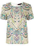 Manish Arora Embroidered Peacock T-shirt - Gold