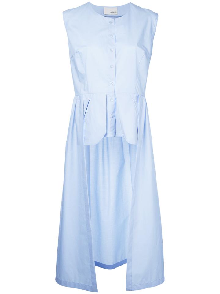 Elaidi Sleeveless Asymmetric Blouse - Blue