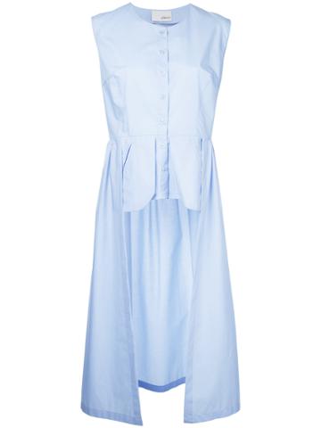 Elaidi Sleeveless Asymmetric Blouse - Blue