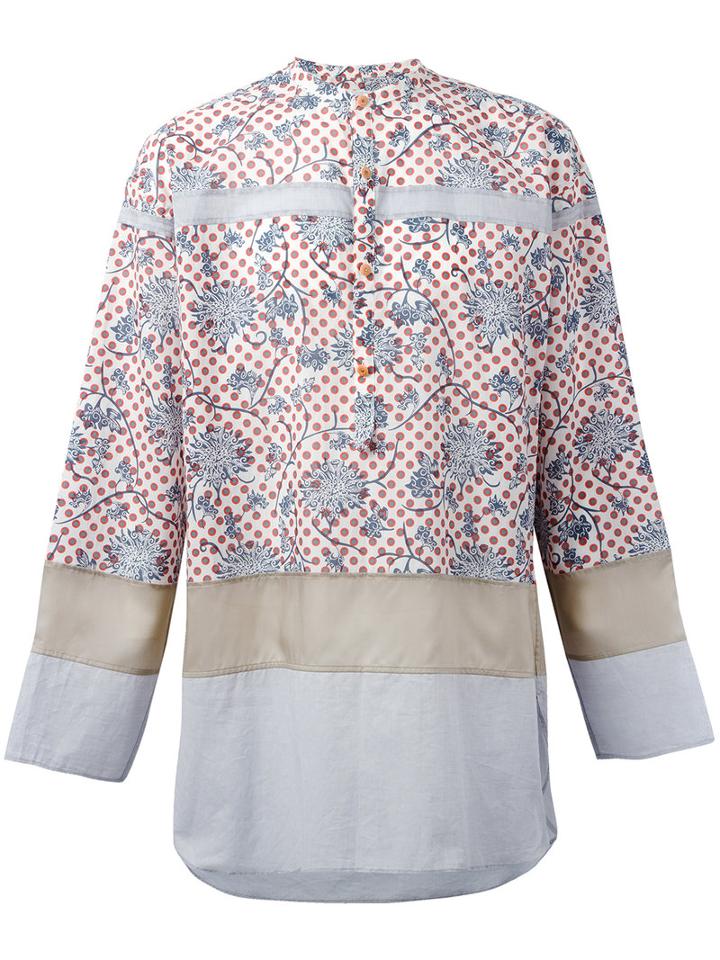 Kolor - Floral Dots Shirt - Men - Cotton/cupro/tencel - Ii, White, Cotton/cupro/tencel