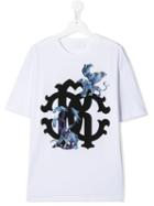 Roberto Cavalli Junior Teen Logo Print T-shirt - White