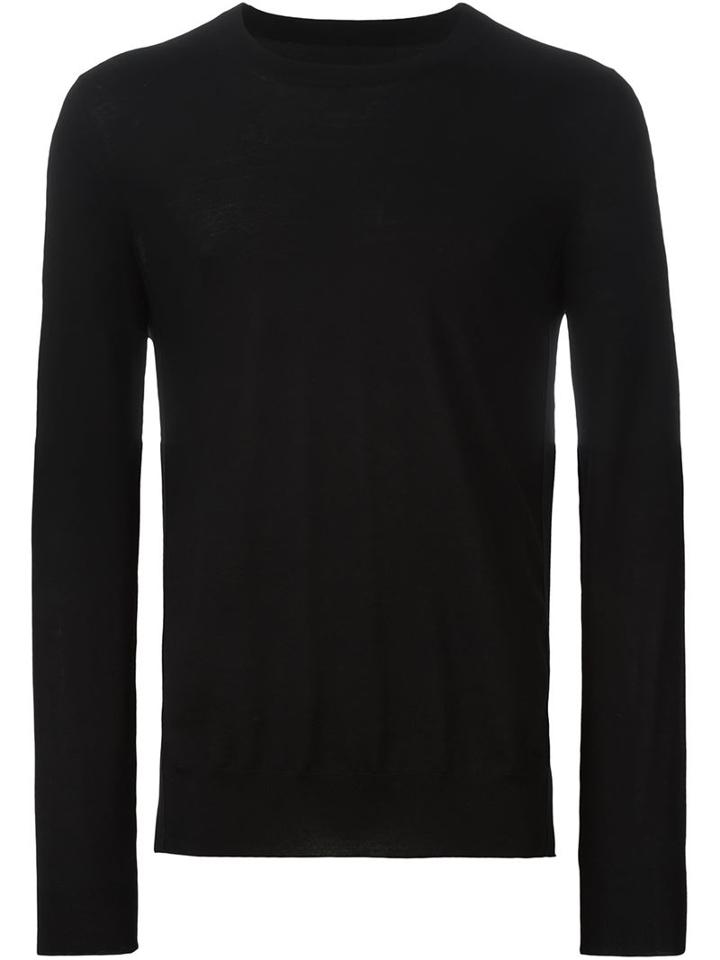 Maison Margiela Stripe Appliqué Jumper, Men's, Size: Small, Black, Silk/wool