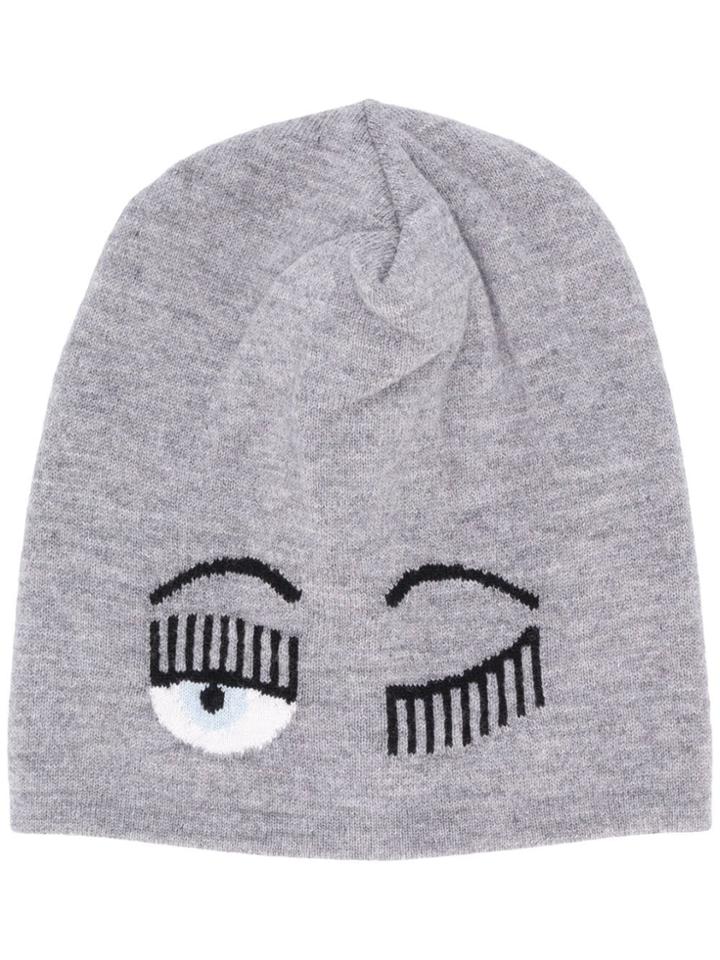 Chiara Ferragni Flirting Beanie Hat - Grey
