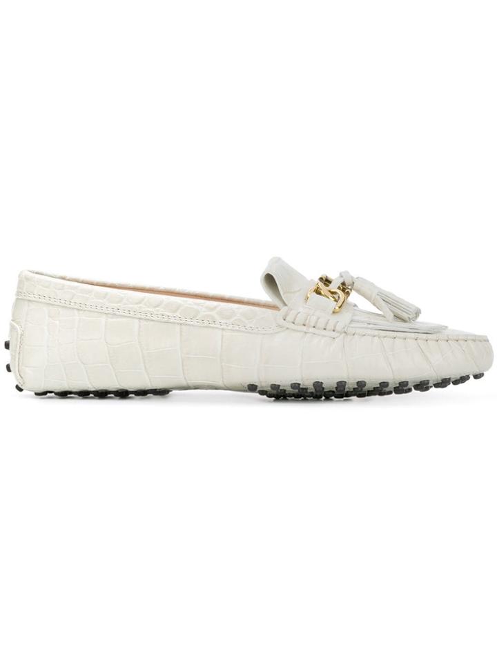 Tod's Gommino Moccasins - White