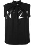 No21 - Knotted Logo T-shirt - Women - Cotton - 40, Black, Cotton