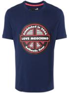 Love Moschino Logo Round Neck T-shirt - Blue