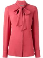 Alexander Mcqueen Pussy Bow Blouse - Pink & Purple