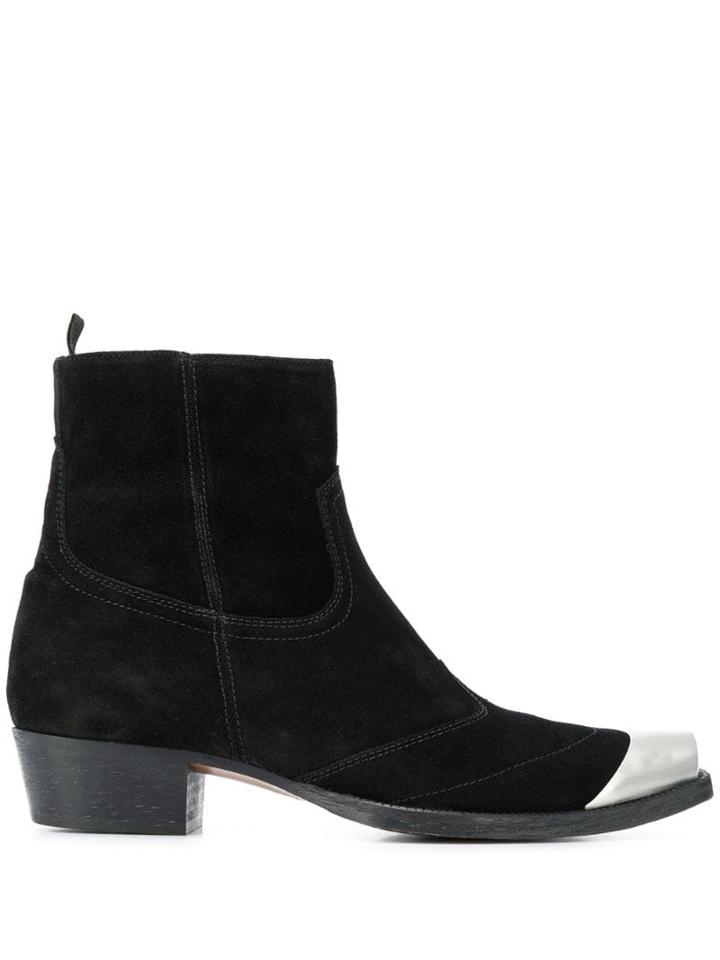 Represent Toe Capped Ankle Boots - Black