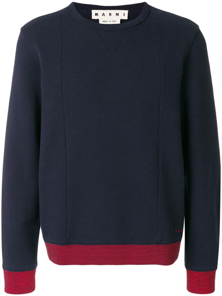 Marni Contrast Trim Sweatshirt - Blue