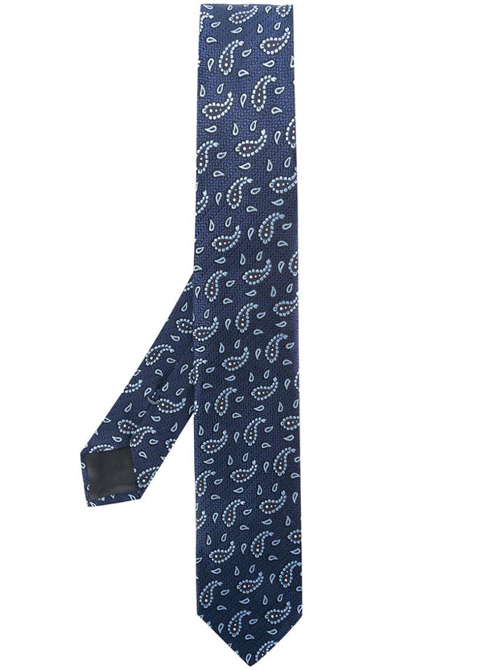 Ermenegildo Zegna Paisley-print Tie - Blue
