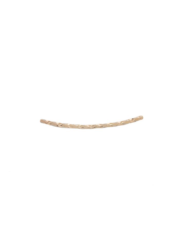 Maria Black Diamond Cut Elipse Earring (left) - Metallic