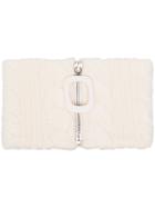 Jw Anderson Cable Knit Wool Neckband - White