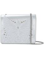Just Cavalli Embroidered Butterfly Shoulder Bag - Metallic