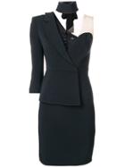 Elisabetta Franchi One Shoulder Dress - Black