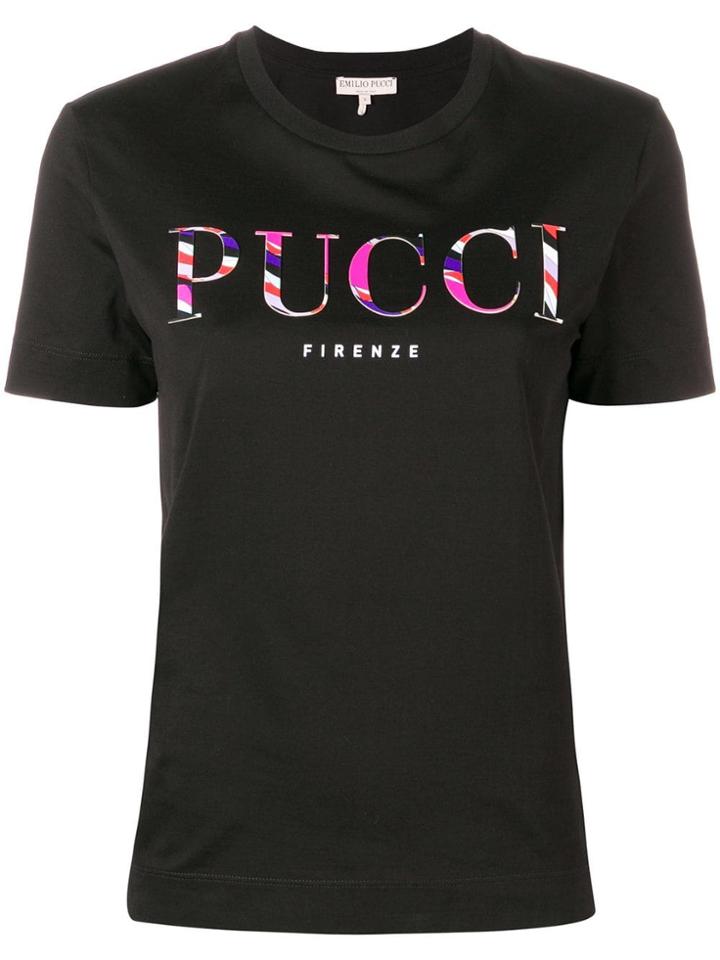Emilio Pucci Burle Print Logo T-shirt - Black