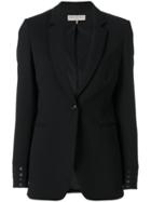 Emilio Pucci - Eyelet Cuff Blazer - Women - Silk/spandex/elastane/virgin Wool - 46, Black, Silk/spandex/elastane/virgin Wool