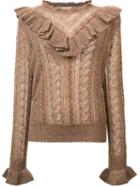 Ulla Johnson 'maritza' Knit Blouse, Women's, Size: Small, Brown, Cashmere