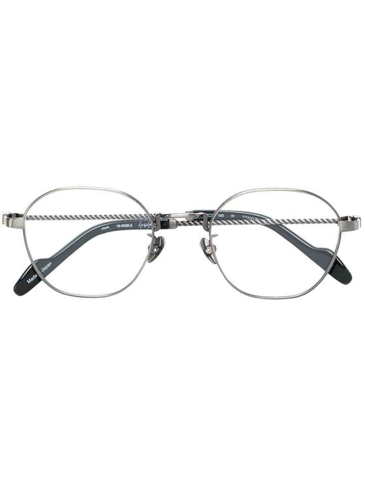 Yohji Yamamoto Round Frame Glasses - Metallic