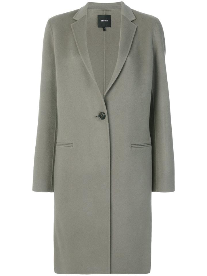 Theory Double-faced Essential Coat - Grey