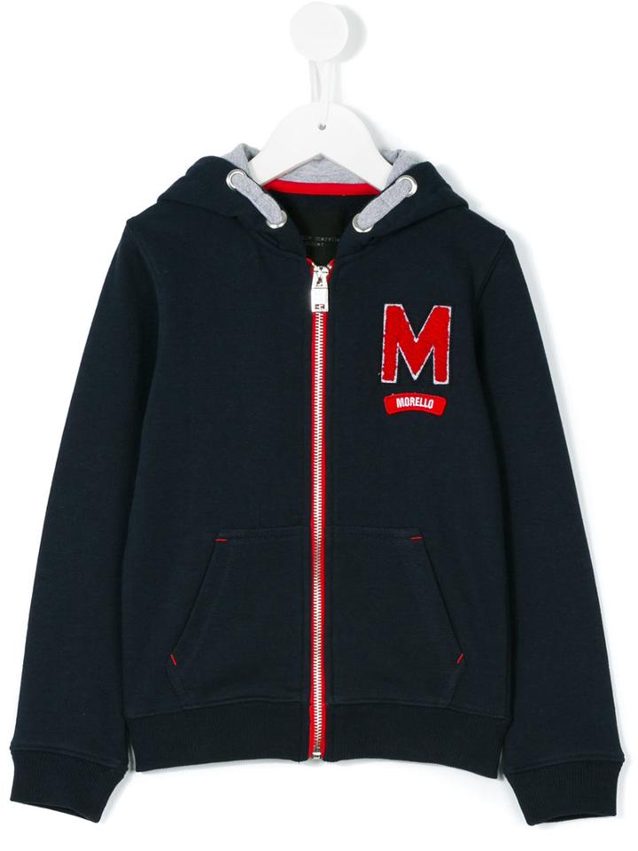 Frankie Morello Kids - Patch Sweatshirt - Kids - Cotton - 7 Yrs, Blue