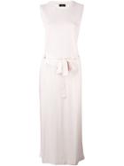 Joseph Belted Tank Dress, Women's, Size: Large, Pink/purple, Cotton/cupro/rayon