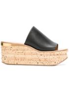 Chloé Camille Wedge Mules - Black