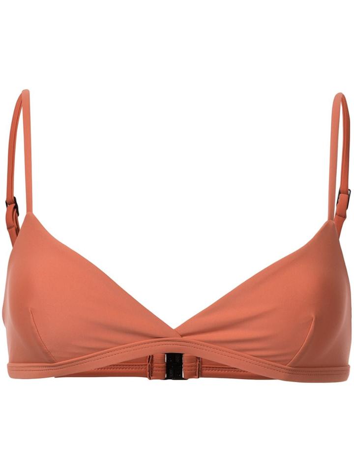 Matteau Tri Crop-top Bikini Top - Orange