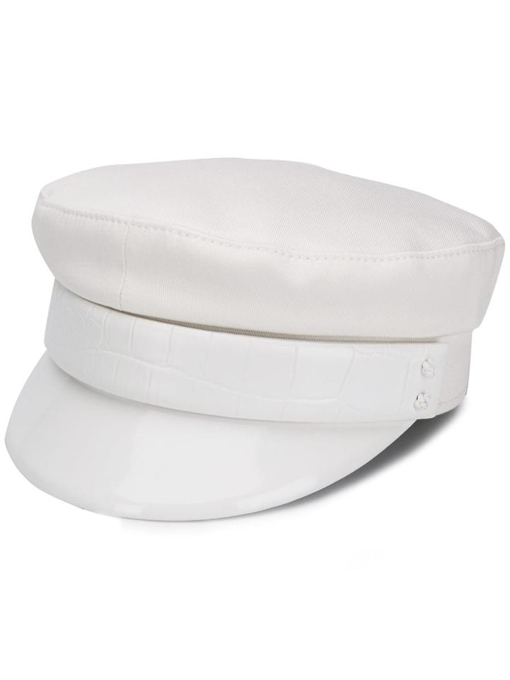 Ruslan Baginskiy Crocodile Effect Baker-boy Hat - White