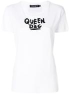 Dolce & Gabbana Sequin Slogan T-shirt - White