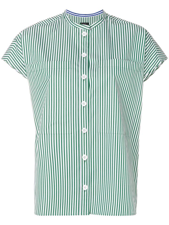 Joseph Short-sleeve Stripe Shirt - Green