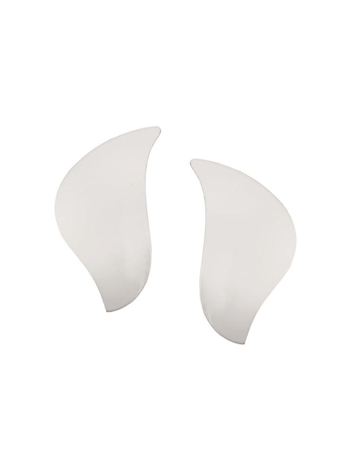 Christian Dior Vintage 1980s Wave Earrings - Silver