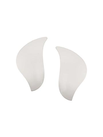 Christian Dior Vintage 1980s Wave Earrings - Silver