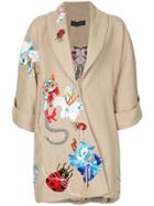 Romance Was Born Ritual Embroidered Coat - Nude & Neutrals