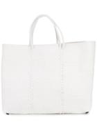 Truss Nyc - Woven Tote Bag - Women - Plastic/straw - One Size, White, Plastic/straw