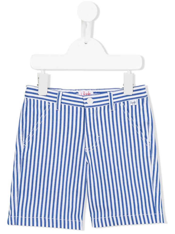 Il Gufo Striped Shorts, Toddler Boy's, Size: 3 Yrs, Blue