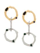 Marni Interlocking Hoop Earrings - Metallic