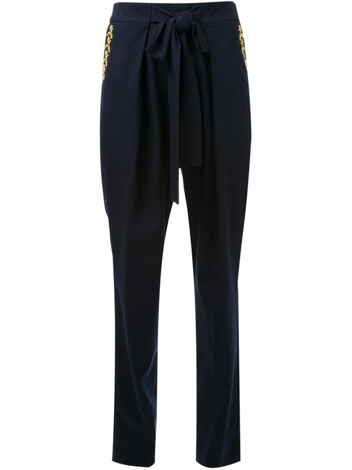 Muveil Floral Embroidered Trousers