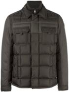 Moncler 'blais' Padded Jacket, Men's, Size: 4, Green, Feather Down/polyamide/wool