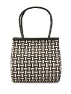 Cult Gaia Cross Hatch Woven Tote - Black
