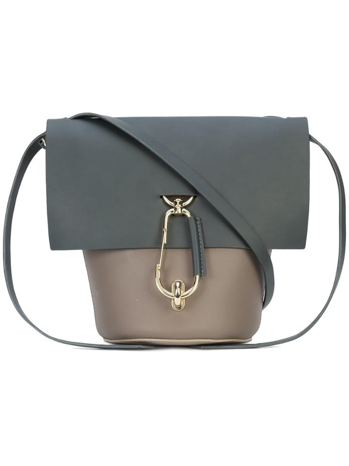 Zac Zac Posen Clip Detail Crossbody Bag - Grey