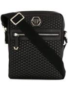 Philipp Plein Quilted Messenger Bag - Black