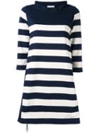Moncler - Striped Dress - Women - Cotton/polyester - S, Blue, Cotton/polyester