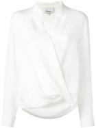 3.1 Phillip Lim Wrap Blouse, Women's, Size: 4, White, Silk