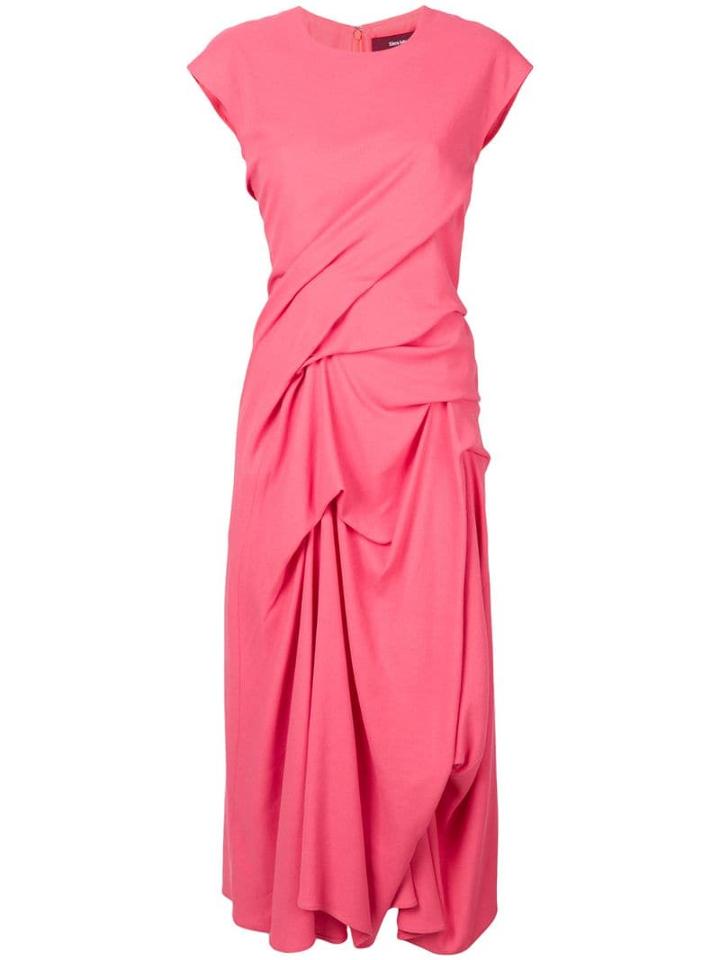Sies Marjan Ruched Midi Dress - Pink
