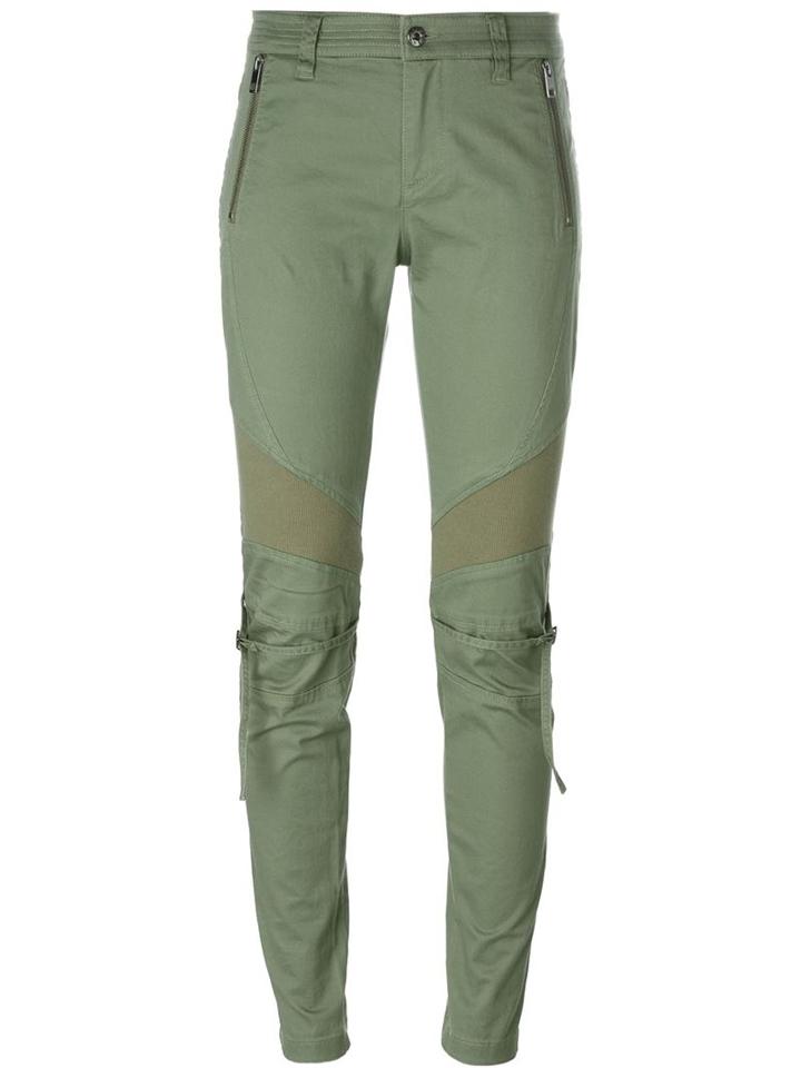 Diesel Skinny Biker Jeans, Women's, Size: 28, Green, Cotton/spandex/elastane
