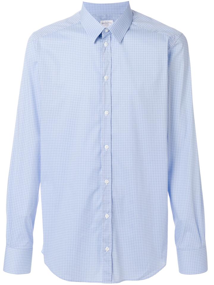 Bagutta Dot Print Shirt - Blue