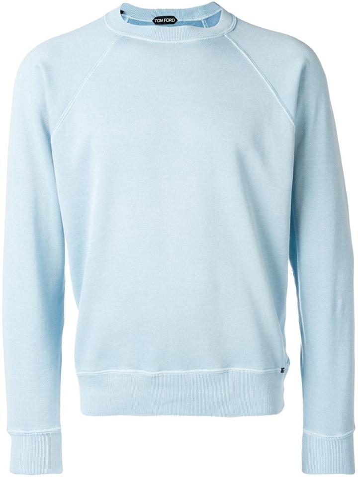 Tom Ford Knitted Crew-neck Jumper - Blue