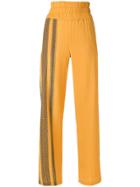 Cecilie Copenhagen Wide-leg Patterned Trousers - Yellow & Orange