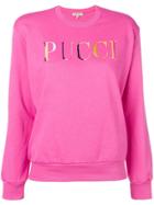 Emilio Pucci Logo Print Jersey Sweatshirt - Pink